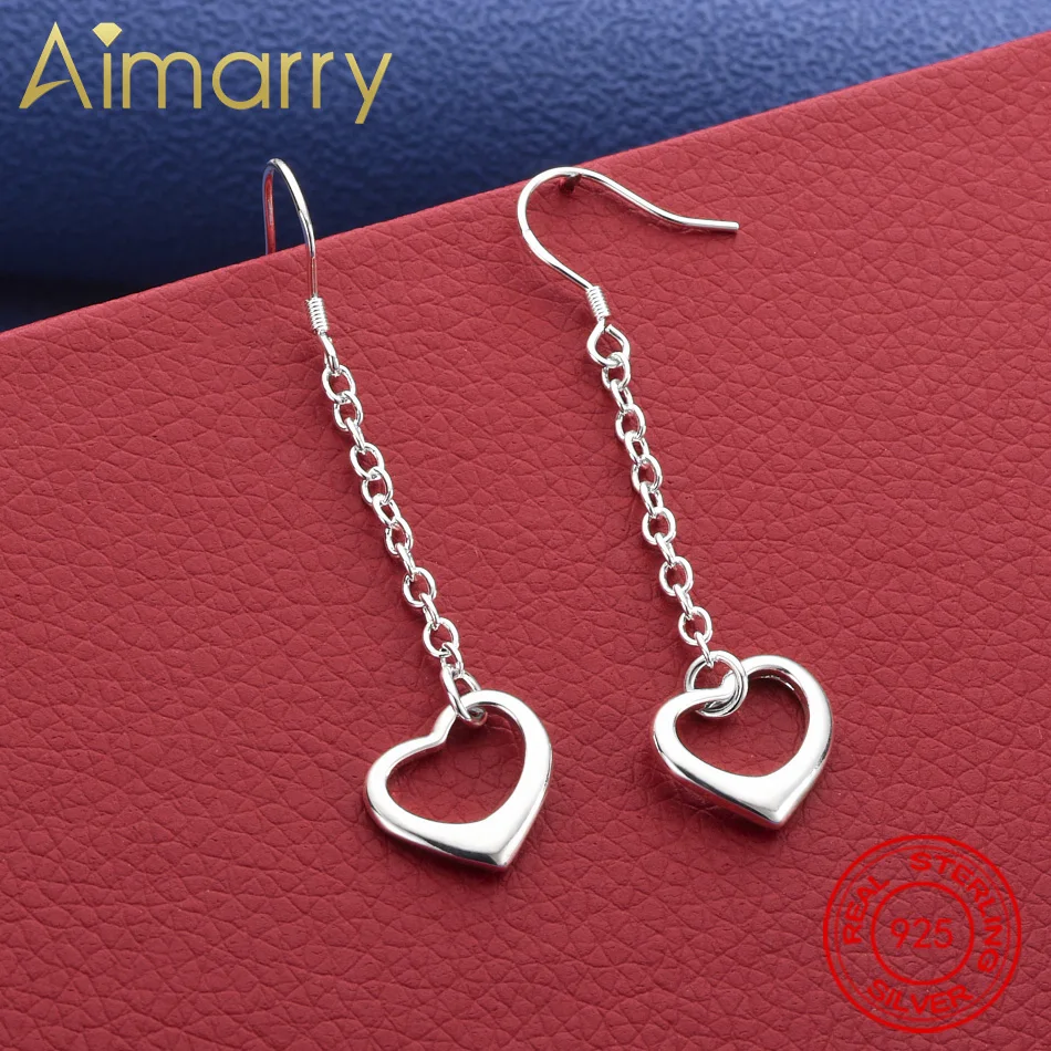 

Hot 925 Sterling Silver Hearts Drop Earrings New Listing Fashion Jewelry Holiday Gifts Classic Retro Earrings Free Shipping