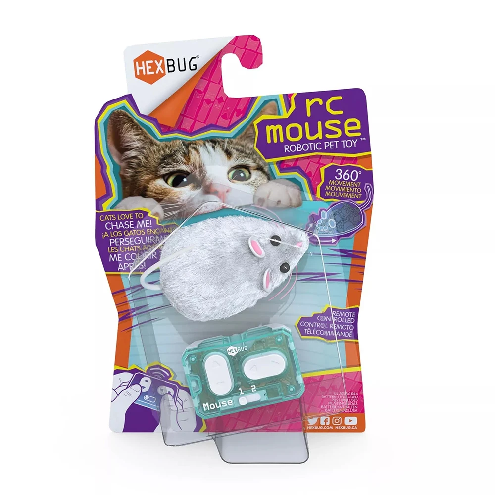 Hexbug Mouse robot Cat Toy capelli morbidi telecomando Mouse bianco giocattoli per mantenere la famiglia Pet Company che crea atmosfera felice