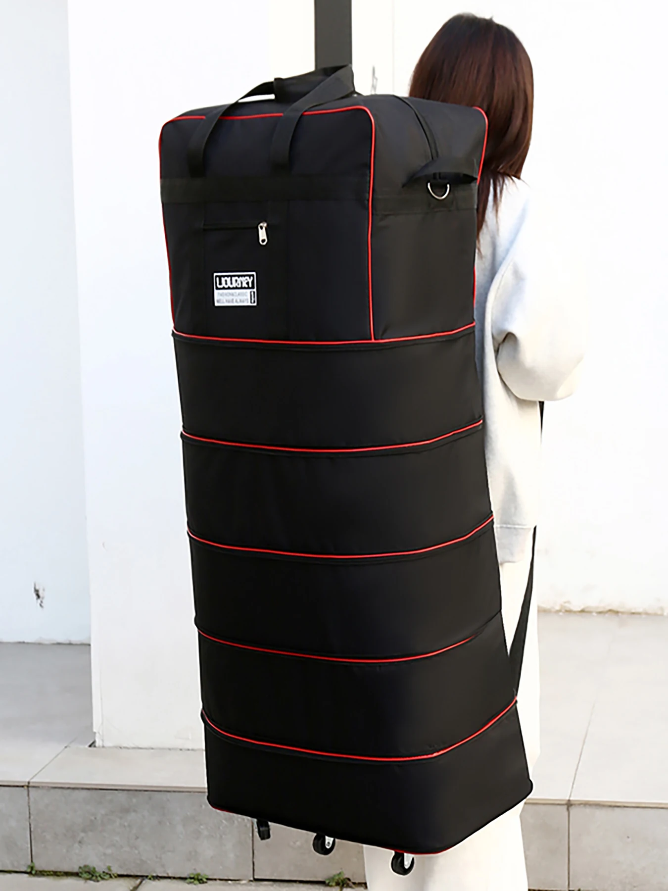 حقيبة سفر من القماش الخشن للصالة الرياضية والسفر ذات سعة كبيرة للرجال، حقيبة سفر عائلية قابلة للطي، حقيبة من القماش الخشن قابلة للطي لرحلات نهاية الأسبوع، حقيبة جاهزة للهدايا #6