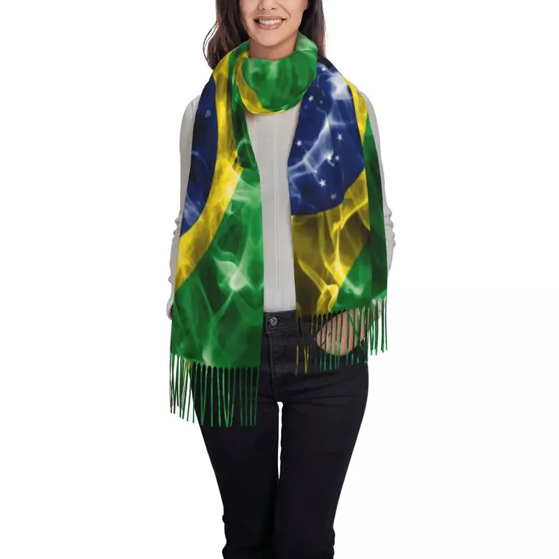 Brazilian Scarf Wrap Women Long Winter Fall Warm Tassel Shawl Unisex Brazil Scarves