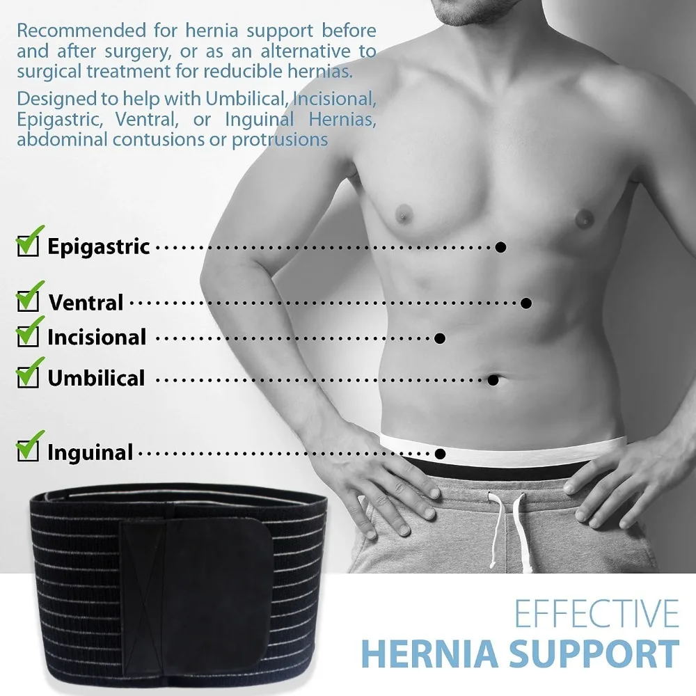 Adjustable Umbilical Hernia Belt Comfortable Breathable Abdominal Binder Slim Design Durable Waist Support Belt For Women Men