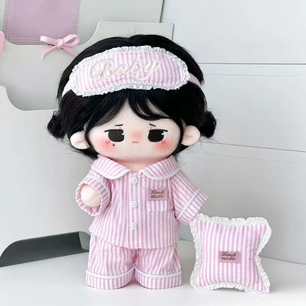

1 set Clothes Pajamas 20cm Cotton Clothes Outfit Eye Mask Cotton 's Clothes Mini Fashion Clothes Accessories