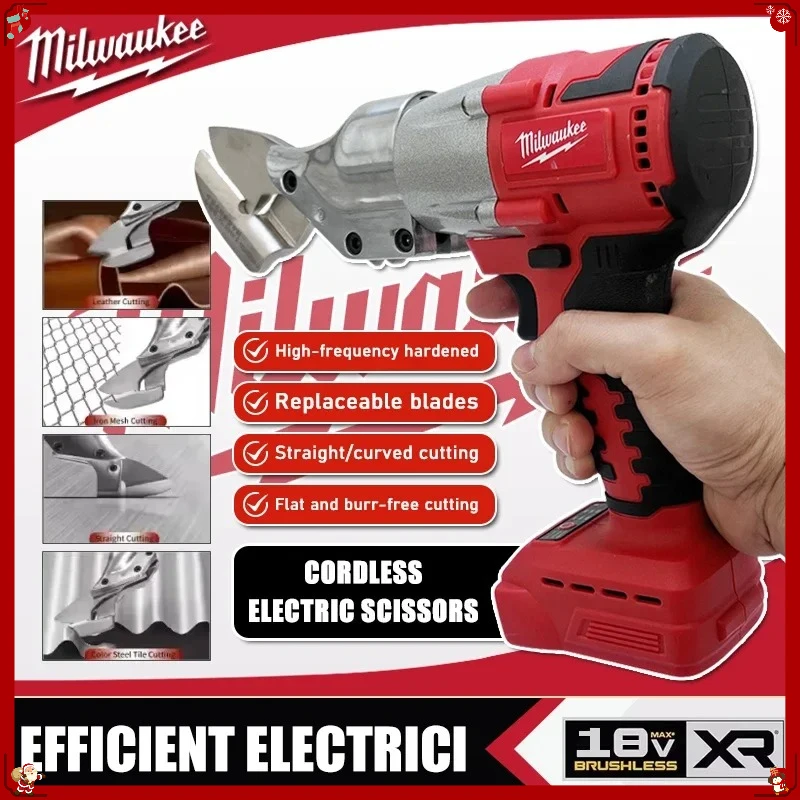 

Milwaukee For 18V 400W Cordless Metal Shear Brushless Electric Iron Scissor 2 Variable Speed with LED Light Power Tool