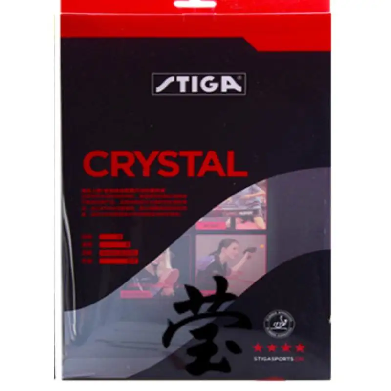 

Оригинальные ракетки для настольного тенниса STIGA CRYSTAL с 4 полосками, ракетки для готовых ракеток, спортивное лезвие с резиновым плеером