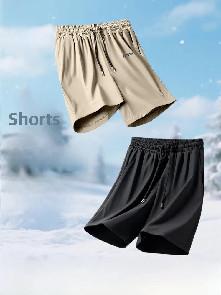 

Мужские повседневные шорты Jeanswest из ледяного шелка, летние тонкие брюки для бега и фитнеса, дышащие, удобные, прямого кроя