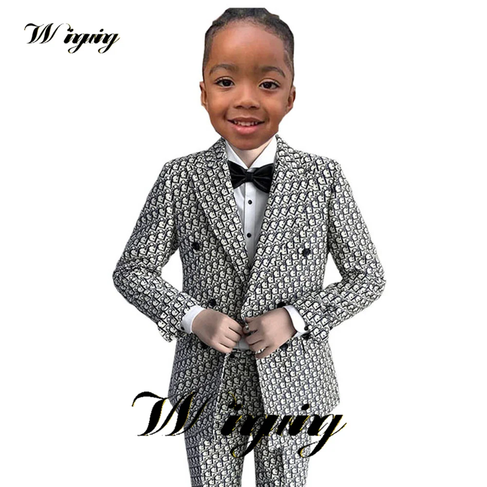 2023 New Boys Suit Jacket Pants Set of 2 Casual Clothes Kids Wedding Tuxedo 2-16 Years Old Custom Blazer