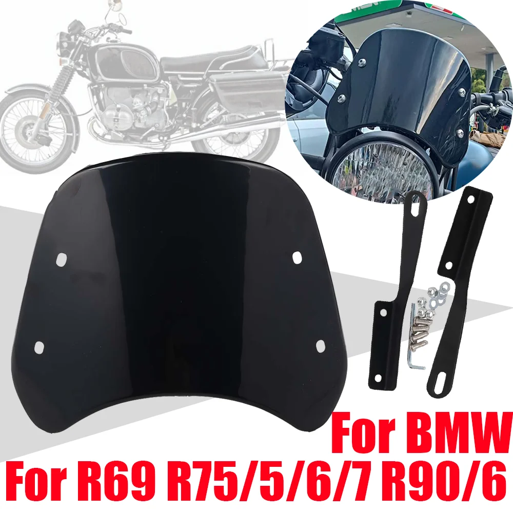 ل BMW R69 R 69 R75 R 75 R75/5 R75/6 R75/7 R90/6 اكسسوارات الرجعية الزجاج الأمامي الرياح شاشة منحرف غطاء حماية