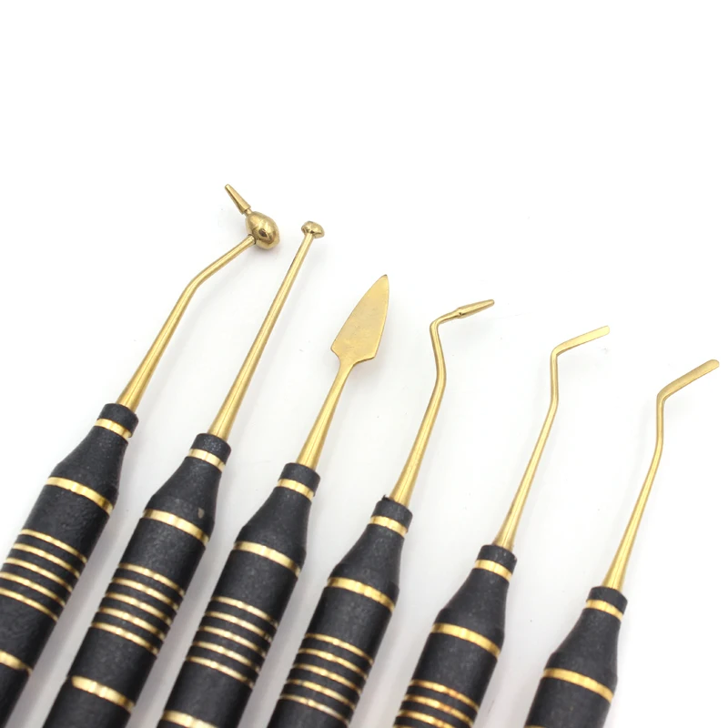 6Pcs/SetDental Composite Resin Filling Spatula Aesthetic Restoration Set Resin Filler Set Dental Tool Restoration Spatula