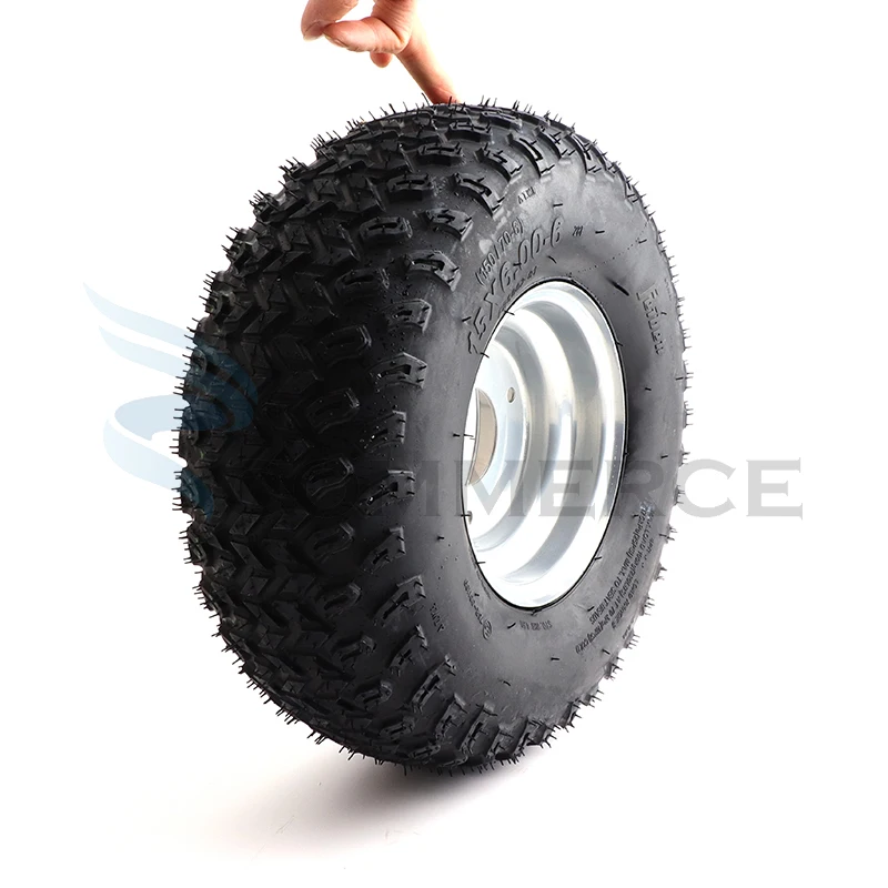 ATV Pneumatic wheel 15x6.00-6 Tubeless tire with 6 inch Iron hub For Lawn mower golf cart farm vehicle Quad Buggy vacuum Tyre