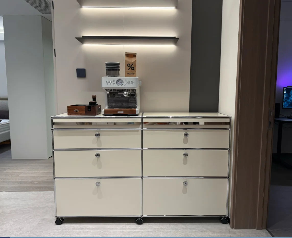 

Модульный комбинированный шкаф-витрина из нержавеющей стали для гостиной, тумба под ТВ, подходит для спальни