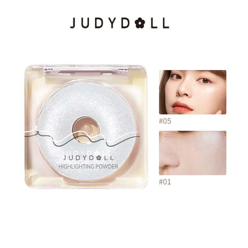 Judydoll フェイス ハイライター メイクアップ、ホワイト シマー グリッター ダイヤモンド キラキラ ハイライター メイクアップ アイシャドウ パレット パウダー フェイス用