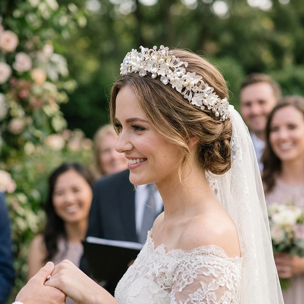 Bridal Tiara Sparkling Crystal Wedding Headpiece Luxury Prom Party Diadem Wedding Bridal Hair Accessories Jewelry Crown Gift