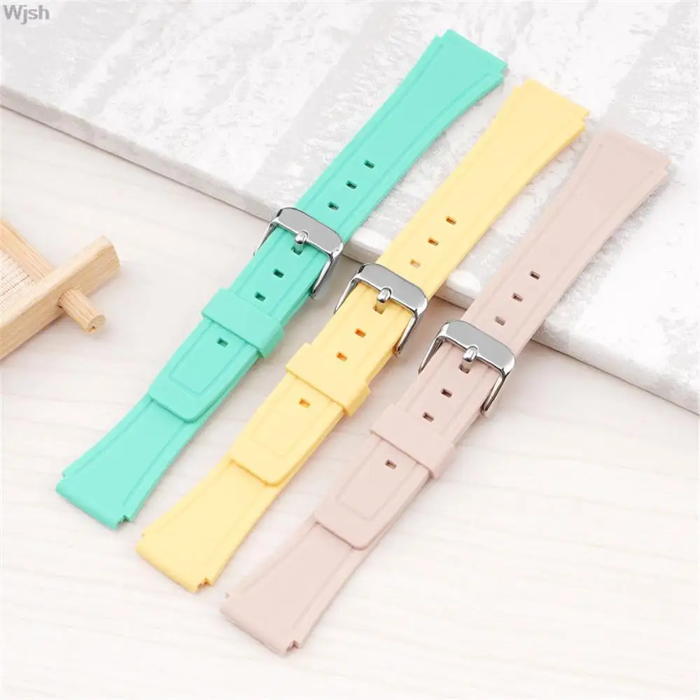 18mm Watch Strap for Casio G-SHOCK F-91W/F84/F105/108 A-158/168 AE-1200/1300 Colorful Silicone Wrist Band Bracelet Accessories