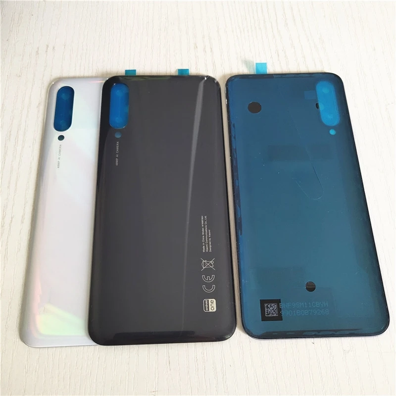 New Glass Cover For Xiaomi Mi CC9E A3 MiA3 Back Battery Cover Housing Door Rear Case With Adhesive