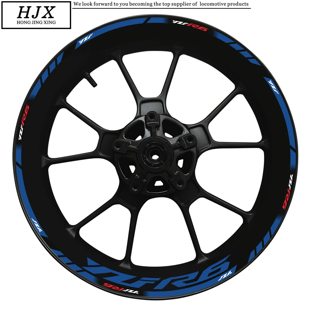 17 Inch Xe Máy Bánh Xe Trung Tâm Cho YAMAHA YZF R6 Logo Viền Decal Trang Trí YZFR6 Bộ Phản Quang Chất Lượng Cao Chống Nước Miếng Dán