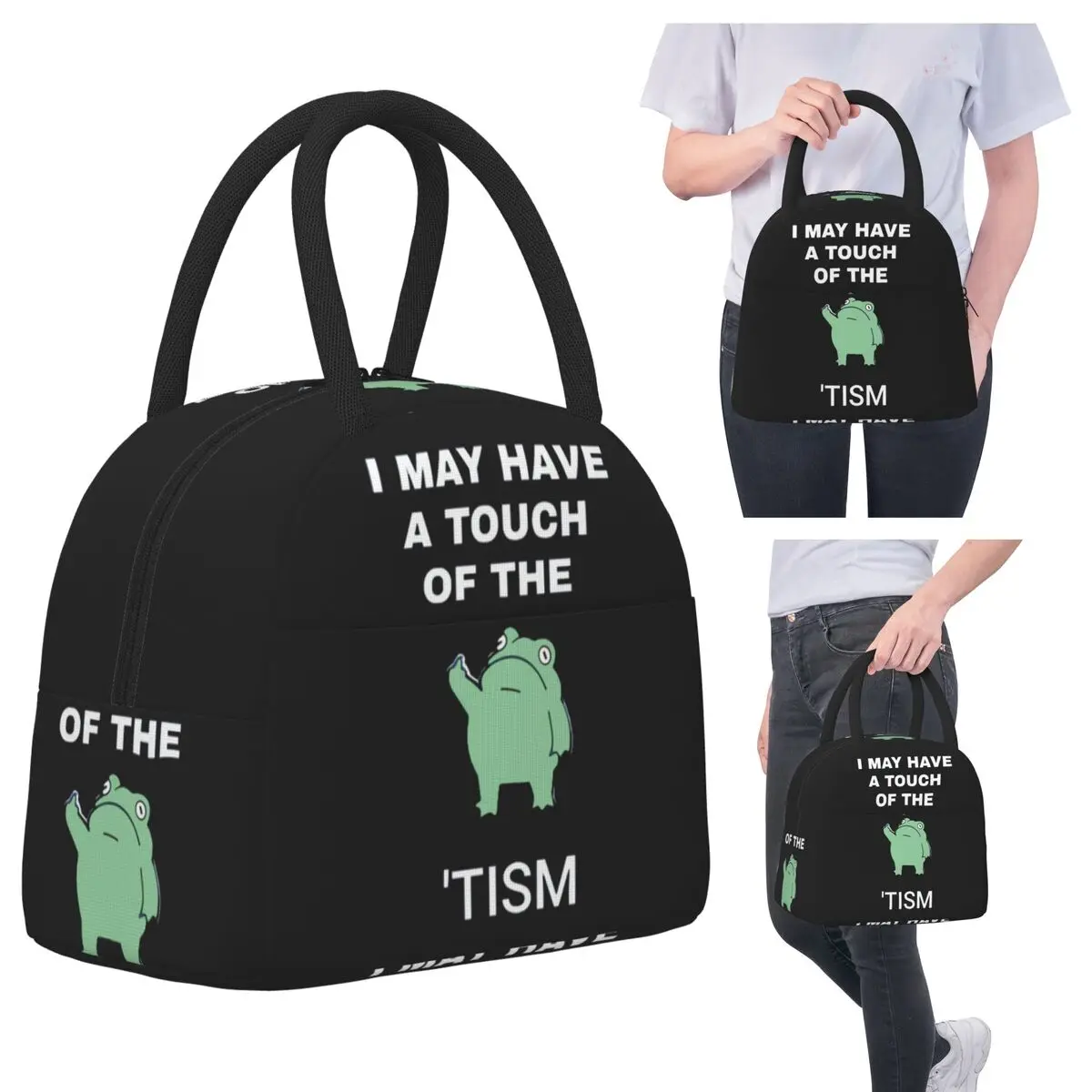 قد لدي لمسة من أكياس الغداء Tism معزول بينتو صندوق مقاوم للماء حقيبة حمل الغداء أكياس نزهة حقيبة للحفاظ على البرودة للمرأة فتاة مكتب