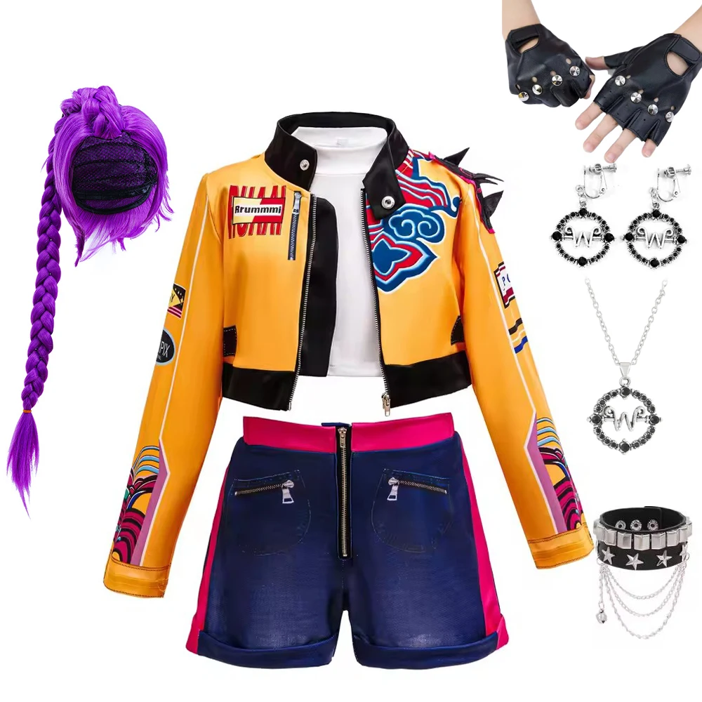 Costume de cosplay pour filles, tenue de scène pour enfants, costumes d'Halloween avec accessoires
