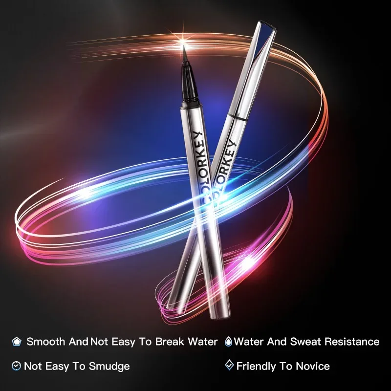 COLORKEY-Stylo Eyeliner Liquide Mince, Longue Durée, Dessin Facile, Maquillage Waterproof