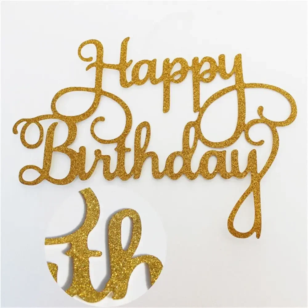 Happy Birthday Cake Toppers fai da te coriandoli palloncino Cake Decor Star Heart Cupcake Flag per la festa di compleanno Dessert Decor Baking