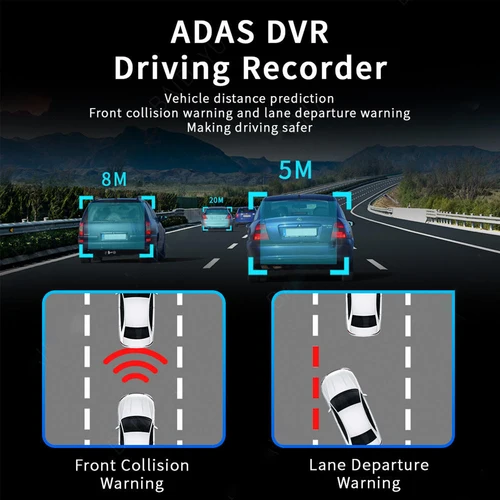 Imagen 2 del producto HD Mini coche DVR Dash Cam cámara frontal del coche con visión nocturna 360 °   Grabador de vídeo de rotación para unidad de navegación Android ADAS LDWS