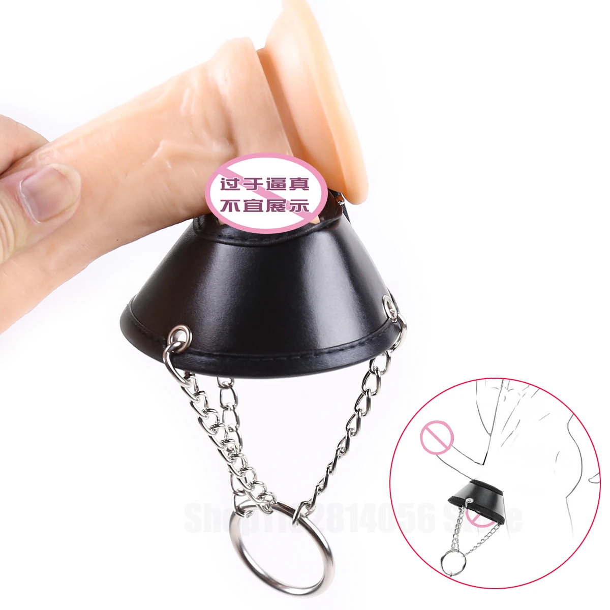 Testicular Stretching Penis Cock Ring Leather Parachute Ball Stretcher Scrotum Restraint Adjustable BDSM Bondage Sex Toy for Men