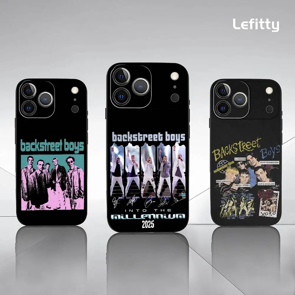 

B-Backstreet B-Boys BSB Phone Case For IPhone 17 16 15 14 13 12 11 Pro Max Plus Mini Black Frosted Soft Shell Funda