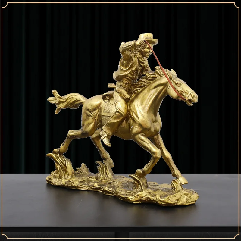Knight Statue, Horse Statue Home Decoration, Handicrafts Living Room Porch Home Decoration, Equestrian Enthusiast Ornaments