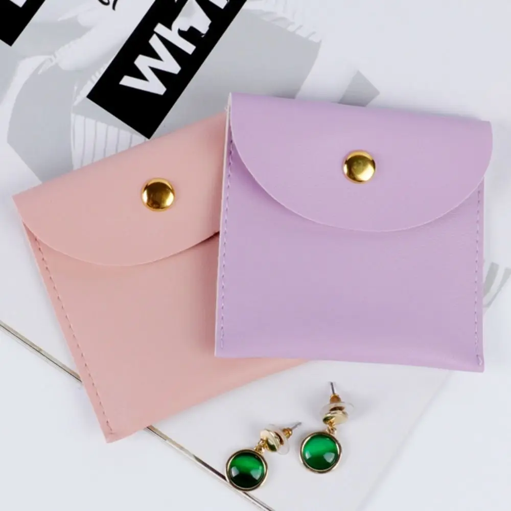 Pure Color Short Coin Purse Large Capacity Korean Style Jewelry Packing Bag Small Handbag Money Bag Mini PU Leather Wallet