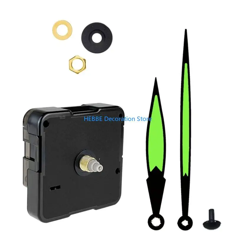 B0KC Clock Movement Kits 6 Quiet Mechanism and Assorted Hands Replacement Parts Set