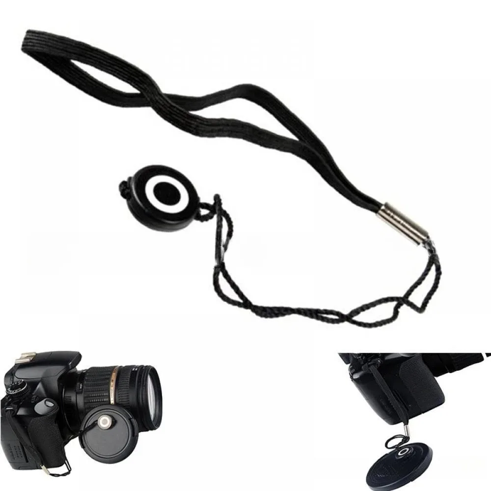 For Multi-brand DSLR SLR Camera,Practical Lens Cap Leash Anti-loss Fixed Rope Prevent Cap Falling Off,