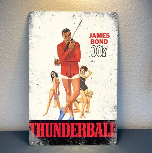 Thunderball Movie Metal Poster Tin Sign 20x30cm Plate-aluminum