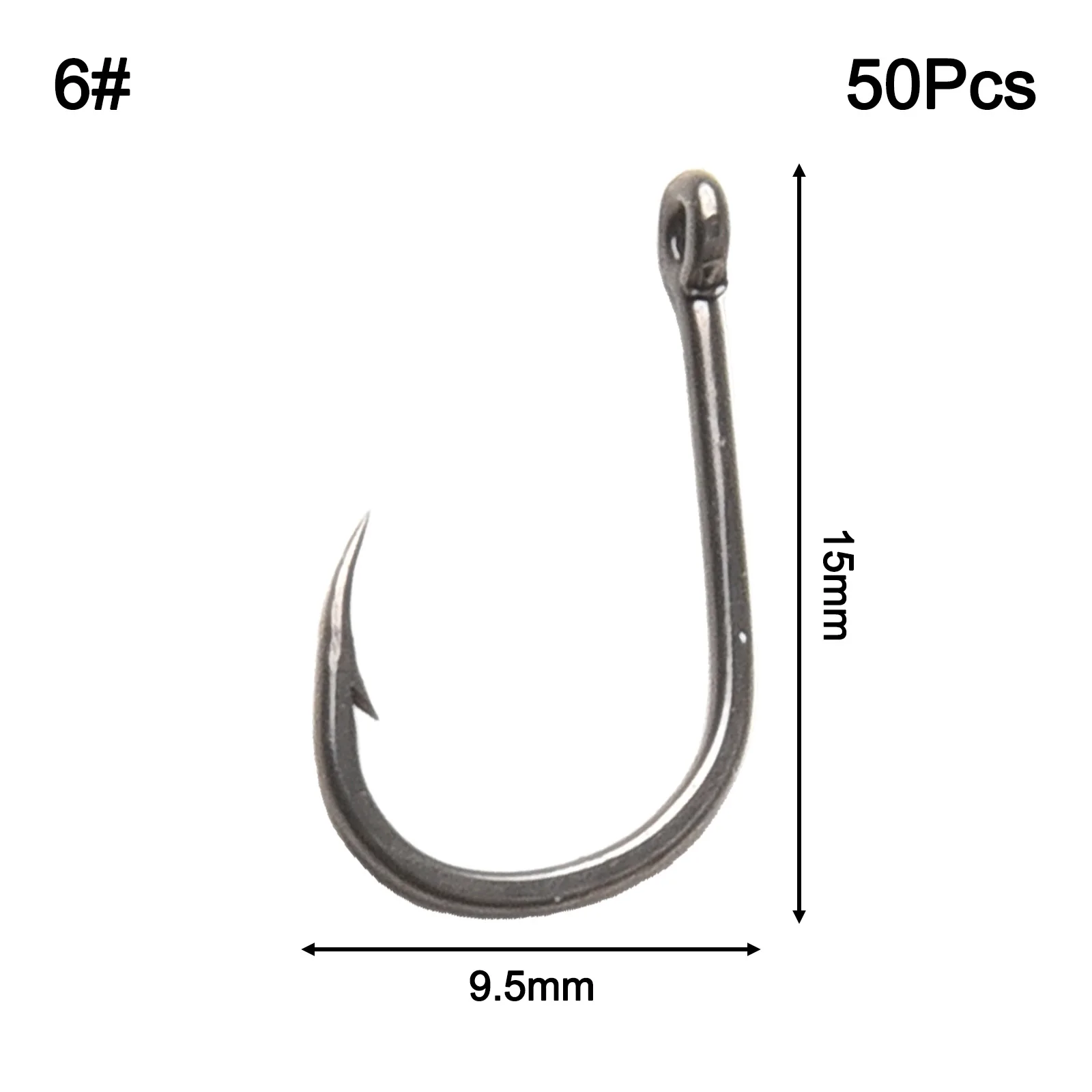 50PCS High Carbon Stainless Steel Barbed Hooks Carp Fishing Hooks Pack With Retail Original Box Barb Fishing Hooks 2/4/6/8