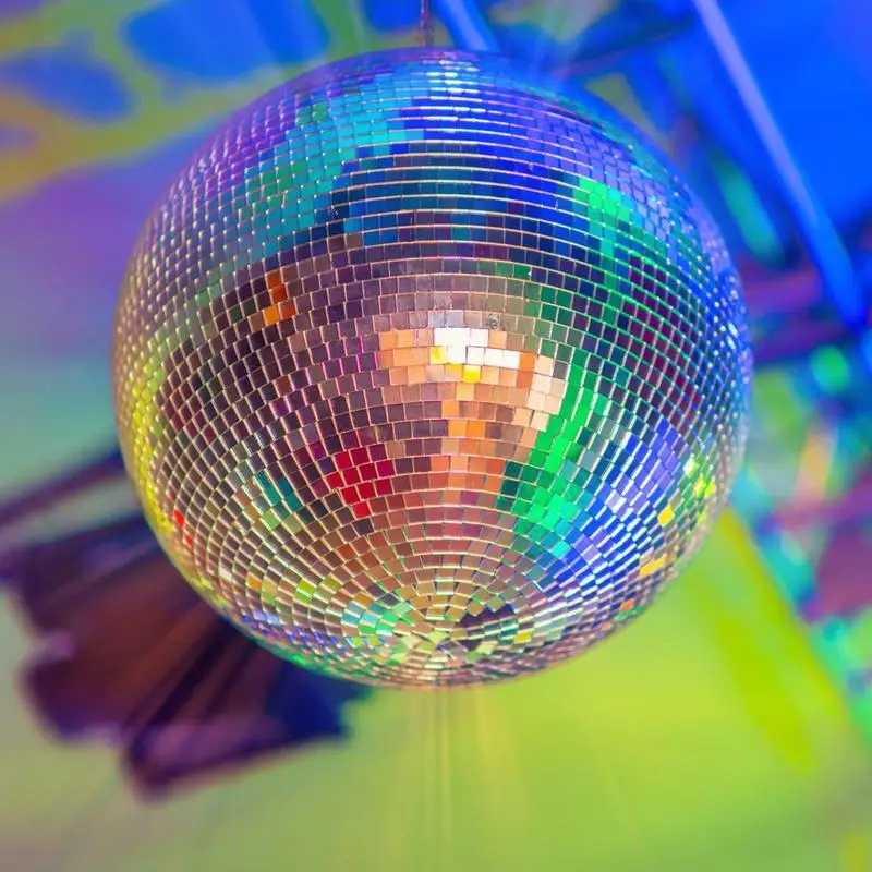 Spiegel-Discokugel 295 mm, Spiegel-Facettenkugel mit Aufhängering, leuchtende Disco-Kugel für Partydekorationen, für DJ-Club, Bühne, Hochzeit, Geburtstag, Weihnachten, Neujahrsfeier