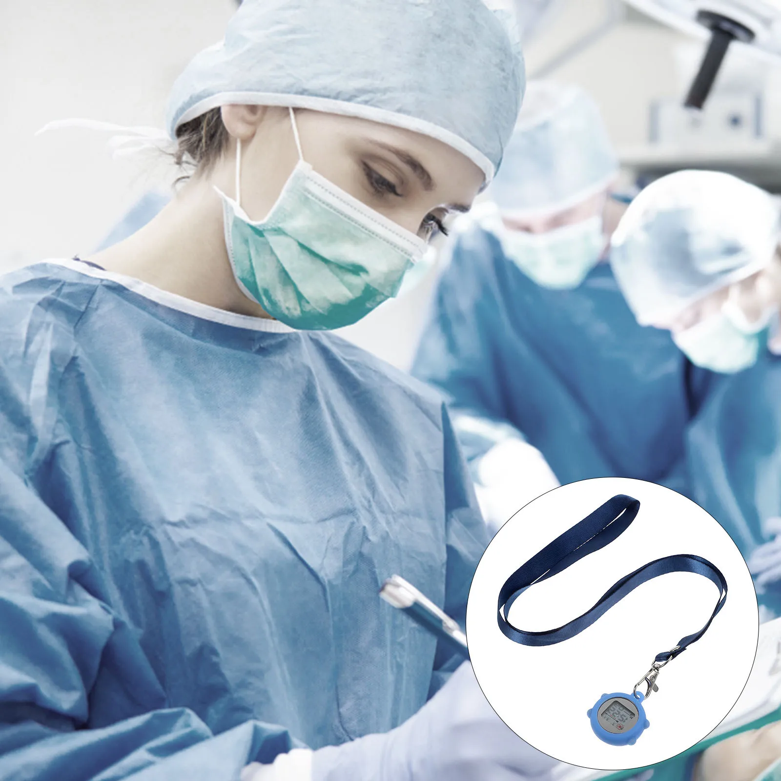 Jam Saku Perawat Jam Perawat Digital Portabel Ringan Bercahaya untuk Wanita Pria Hadiah Dokter Aksesori