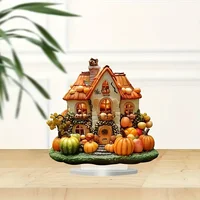 Acrylic Pumpkin House Decorations 2D Children's Room Living Room Coffee Shop Garden Balcony Fall Themed Cute Warm Home Decor 3