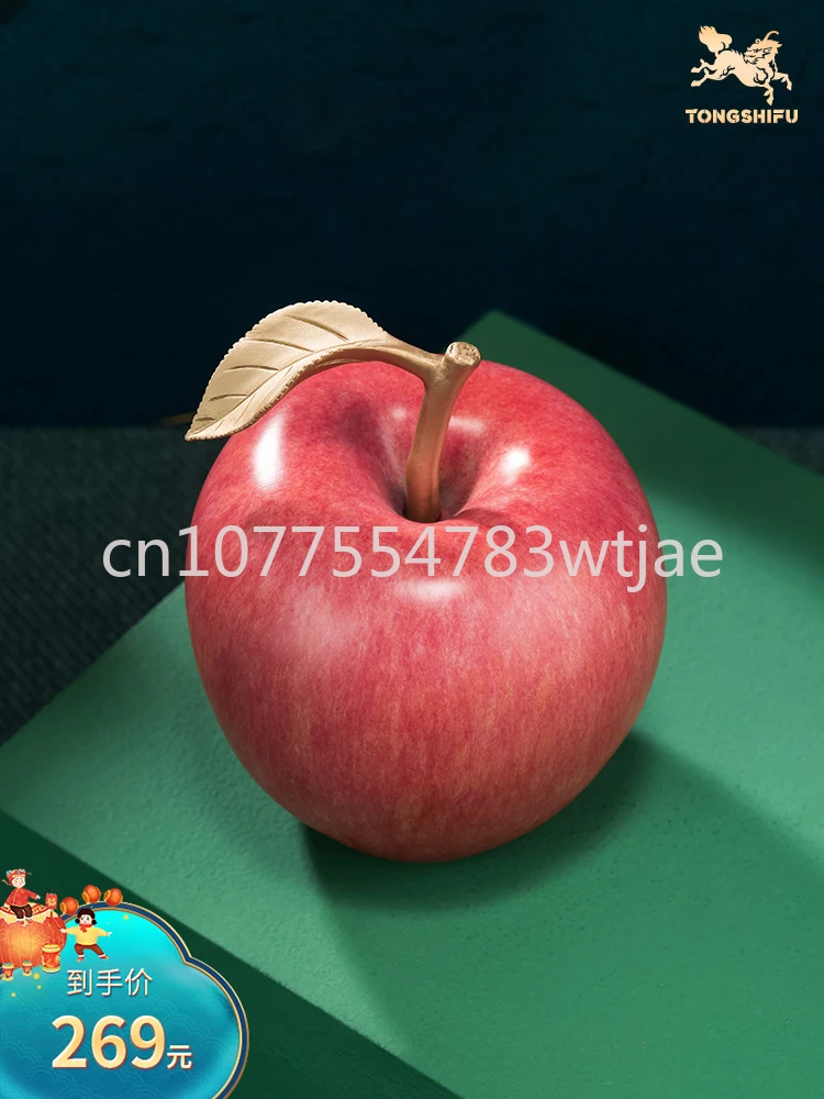 

Copper made apple models, desk and wine cabinet decorations, creative handmade artworks