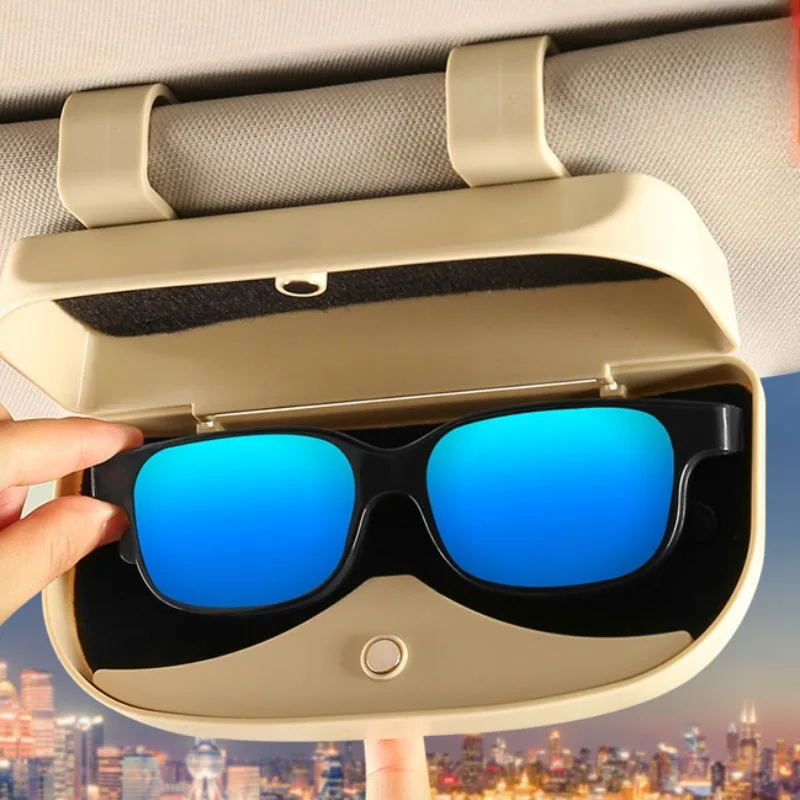 

Car Glasses Box Portable Car Sunglasses Holder In The Car Driving Glasses Holder Eyeglass Case Sun Visor Lenses Holder