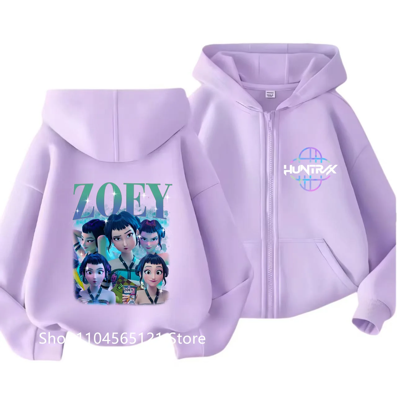 2026 Kawaii زمم بلوزات Kpop شيطان الصيادين هوديي ملابس الأطفال طفل فتاة صبي البلوز سستة هودي الطفل رداء علوي غير رسمي #2