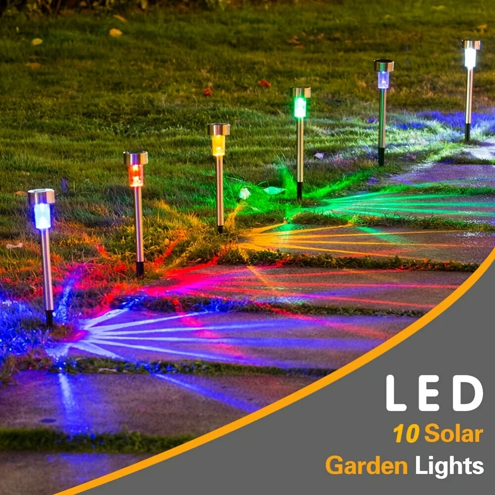 10 Stuks Led-Zonne-Grondverlichting Waterdichte Landschapsverlichting-Fleur Uw Achtertuin En Terras Op Met Compact Buisontwerp