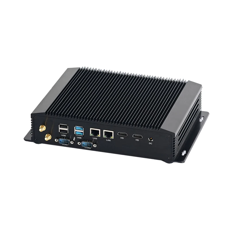 Venta caliente Intel 10. a generación Core I5-1035G4/i7-1065G7 2 * DDR4 1MSATA 1SATA 8USB 2LAN servidor Industrial sin ventilador ordenador Mini PC