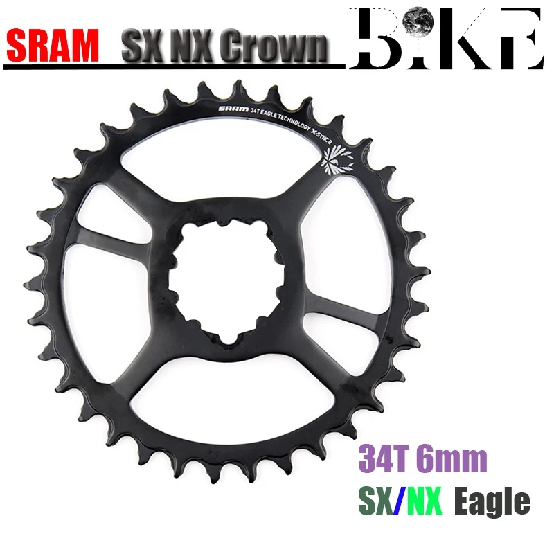 Original SRAM NX SX Eagle 12S 12 Speed  12V Chainring 34T Steel Chain Wheel Crown Crankset 6mm offset Bicycle Accessories