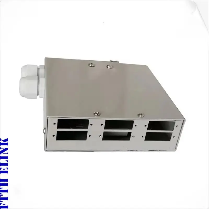 

2 шт., 6-портовая оптоволоконная коробка, монтажная клеммная коробка, поддерживает соединитель SC/FC/ST/LC, 12/24 ядра