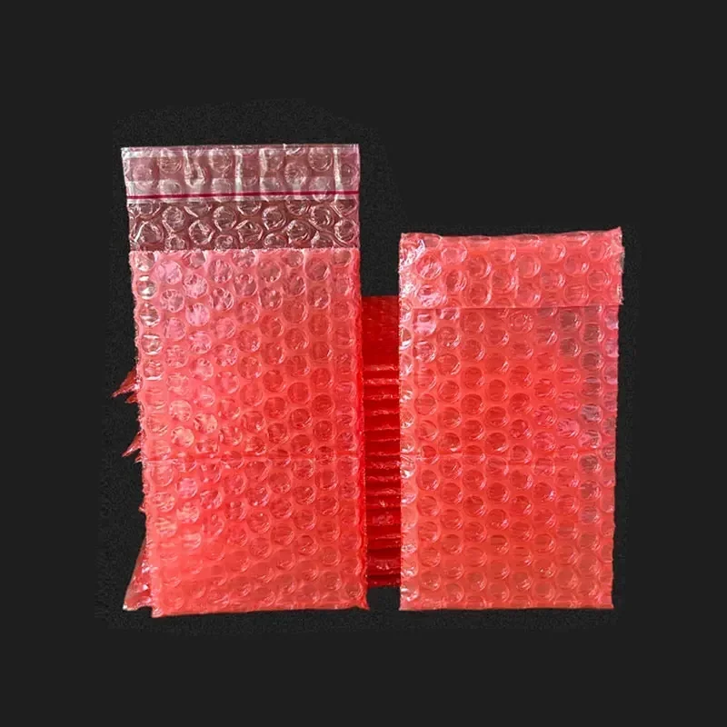 28cm Large Anti Static Electricity Bubble Bag Red 2 Layer Bubble Bags Express Transport Shockproof Packing Bubble Wrap Bag