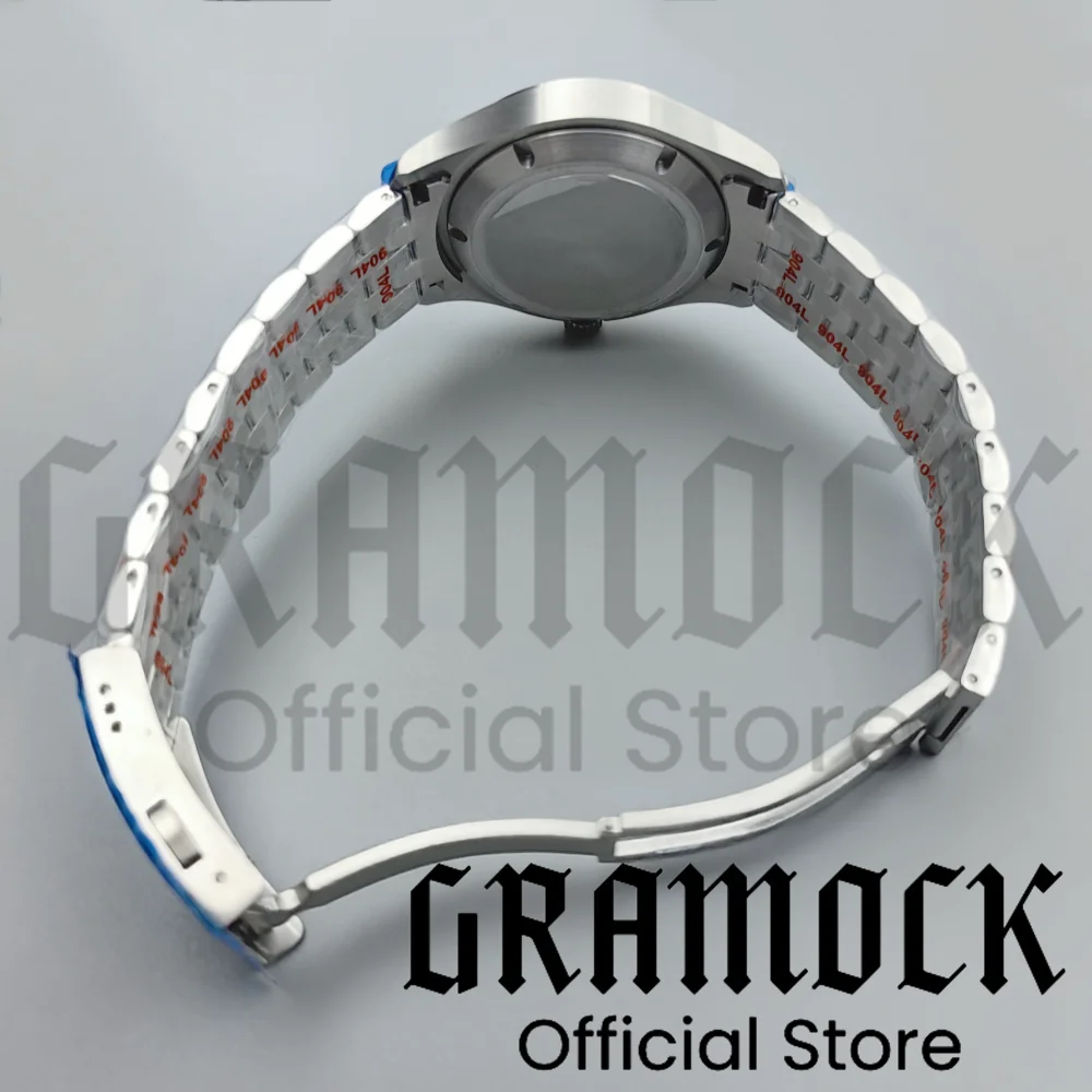 Gramock nueva caja de reloj piloto de acero inoxidable de 36/39mm con cristal de zafiro apto para movimiento NH34/35/36 ETA2824 PT5000 Miyota9015