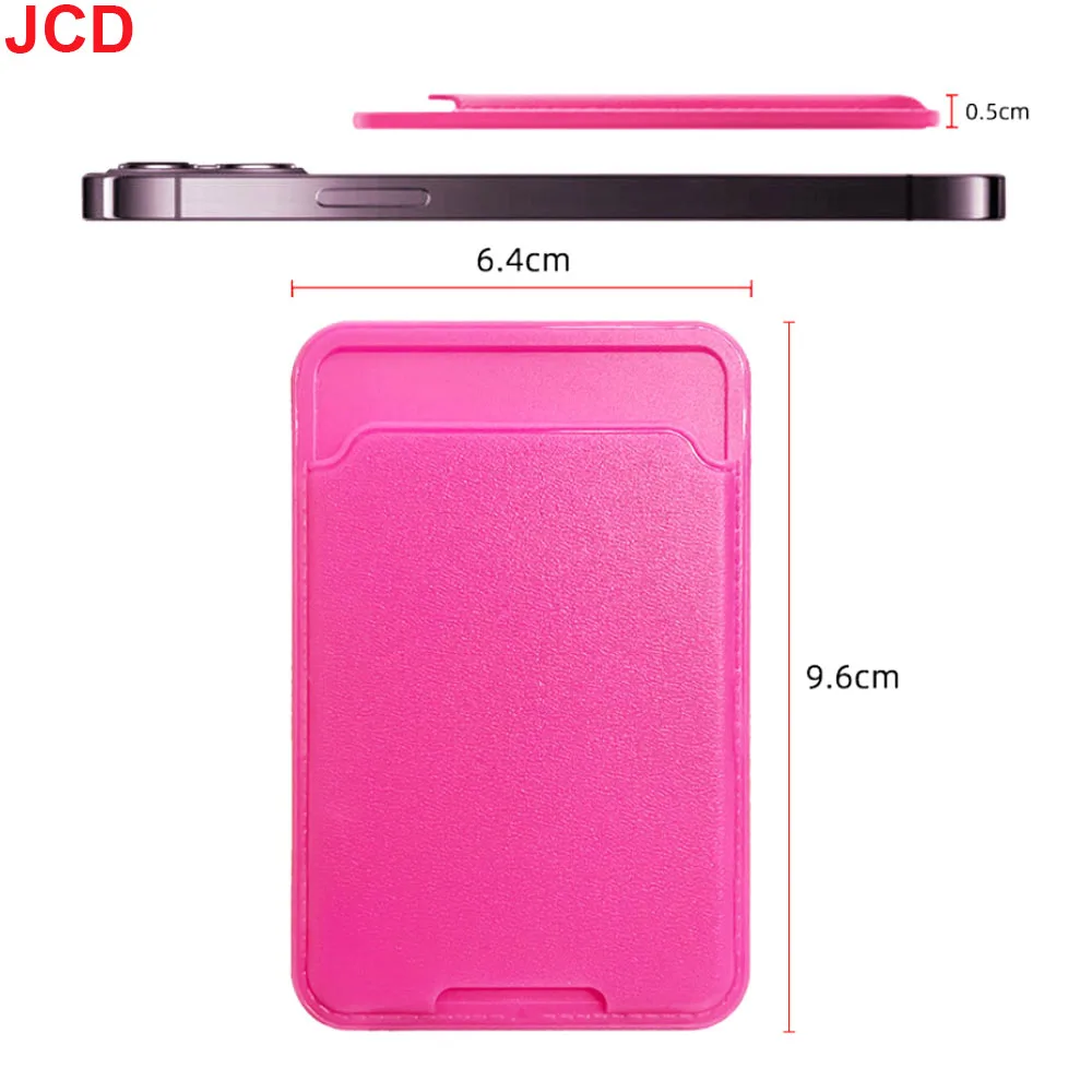 JCD 1 stücke Telefon Brieftasche Fall Karte Halter Selbst-Kleber Silikon Tasche Stick ID Bank Kreditkarte Lagerung Karte halter Tasche Zubehör – Detail 5