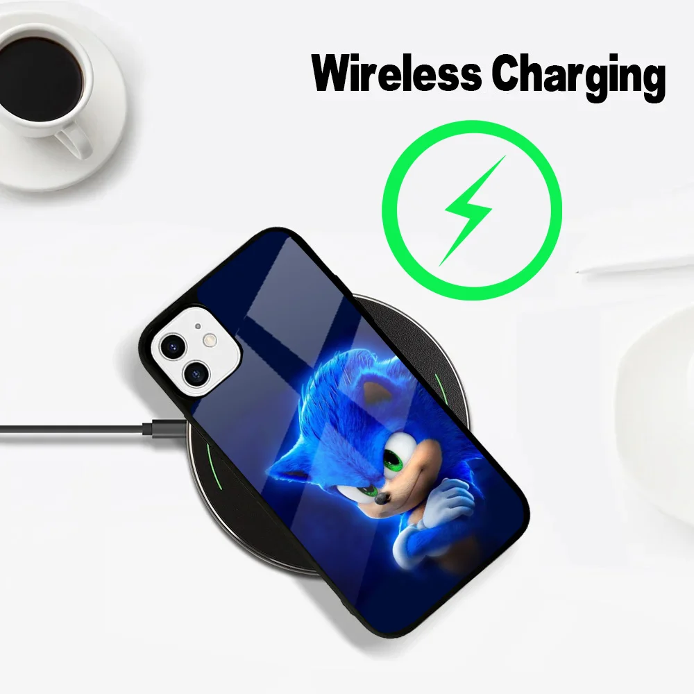 Phone Case For iPhone 16,15,14,13,12,11,Plus,Pro,Max Mini Magsafe Cartoon-S-Sonics Magnetic Wireless Charging