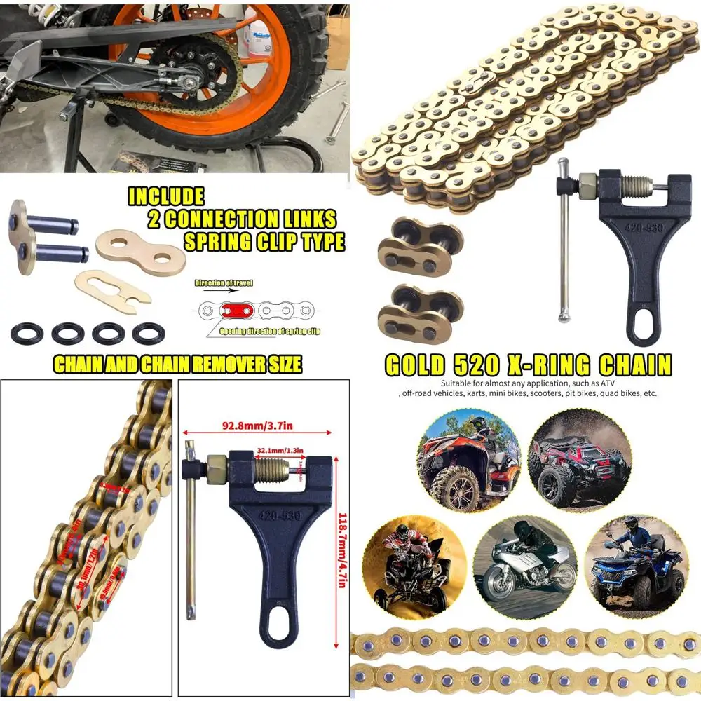 

Золотая цепь X-Ring 520 + цепной выключатель, 120 звеньев с соединительным мастер-звено