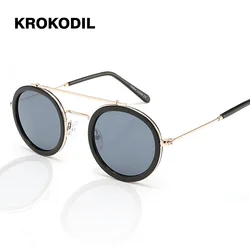 2023 New Fashion Round Frame Glasses Men and Women Retro Korean Sunglasses Anti-ultraviolet UV400