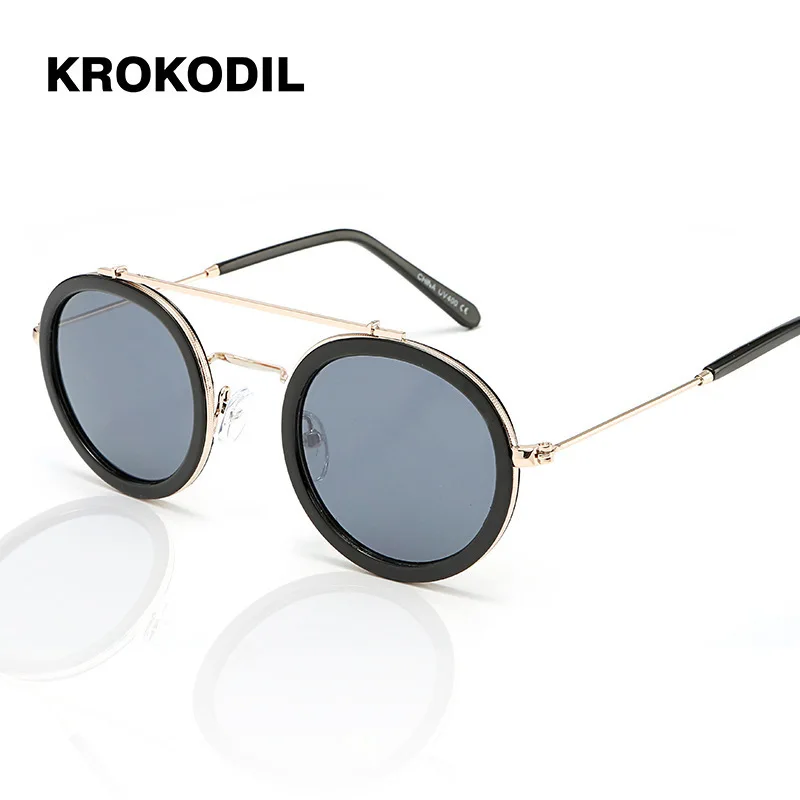 2023 nowa moda okulary z okrągłą ramką mężczyzn i kobiet Retro koreańskie okulary przeciwsłoneczne anty-ultrafioletowe UV400