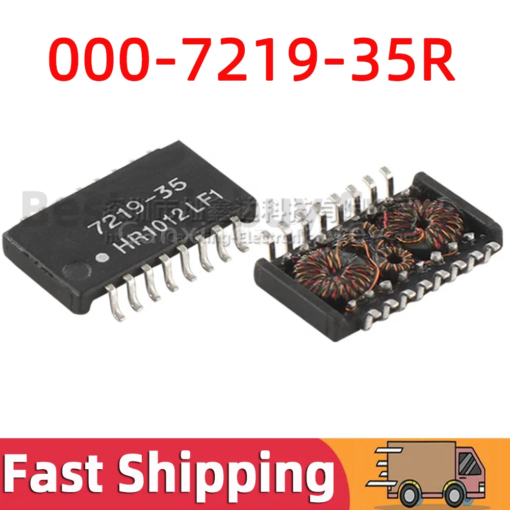 5pcs 000-7219-35R 7219-35 SOP16 SMD Network Transforme 350uH 1CT:1CT Ethernet Isolated Choke Transformer